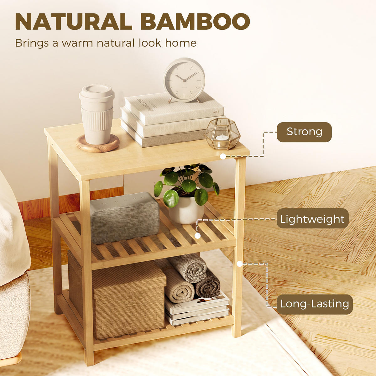 BEISTELLTISCH PANG-8N4X2K Natur - Naturfarben, Naturmaterialien (40.6/30/50.5cm) - PANGIVO