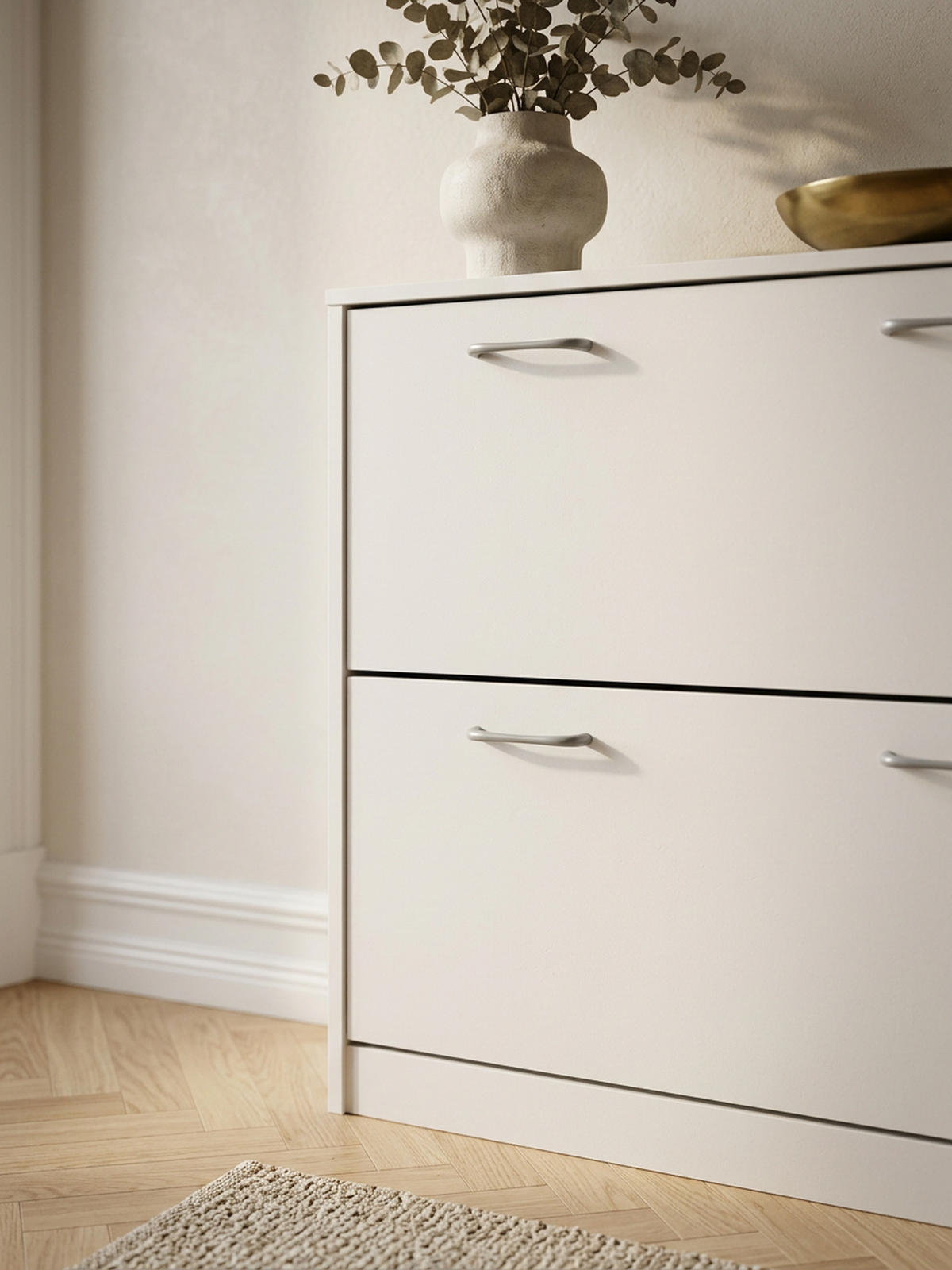 SCHUHREGAL Holz für 20 Paar Schuhe mit offenen Fächern, Weiß 75x24x87 cm - Weiß, Holz/Kunststoff (75/87/24cm) - KADIMA DESIGN