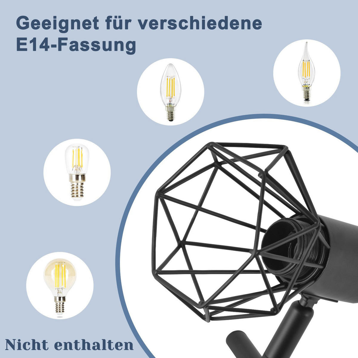 STRAHLER Brückenau 3-flammig 42.5/15.5/15.5 cm - Schwarz, Metall (42.5/15.5/15.5cm) - Nettlife