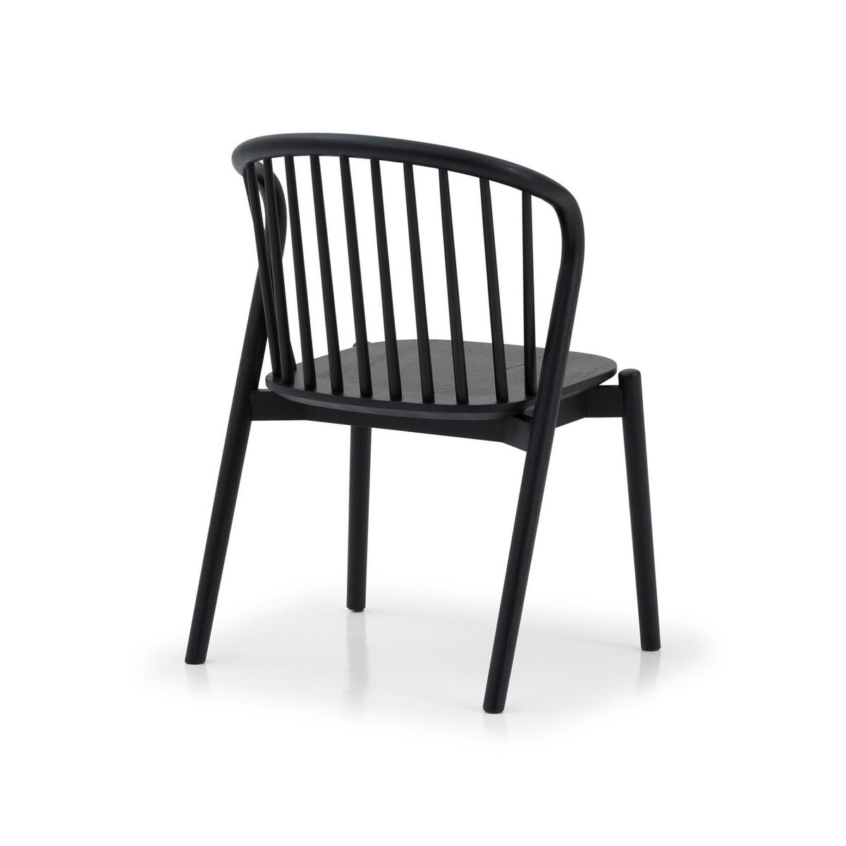 ESSZIMMERSTUHL Saga 2er Set, Schwarze Eiche - Schwarz, Holz (54/80/54cm) - WOODEK