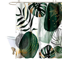 DUSCHVORHANG Wasserdicht 180 x 180 cm - Dunkelgrün, Textil (25/25cm) - Kaket