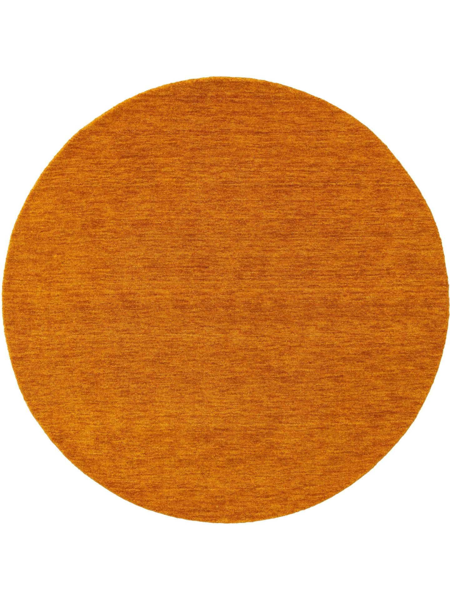 TEPPICH Runder Wolltepich Jamal Gelb - Gelb, Textil (120/1cm) - KUNSTLOFT