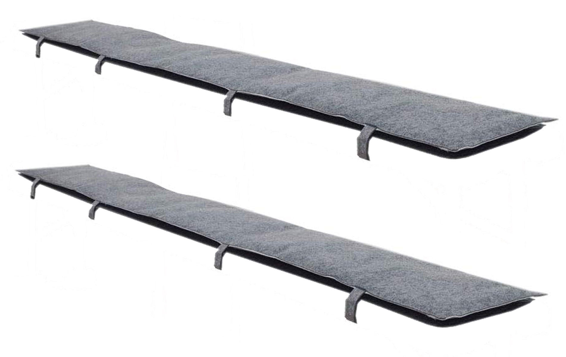 BIERBANKAUFLAGE Filz, 2er Set, Grau 180/28/1 cm - Grau, Kunststoff (28/1/180cm) - Dunedesign