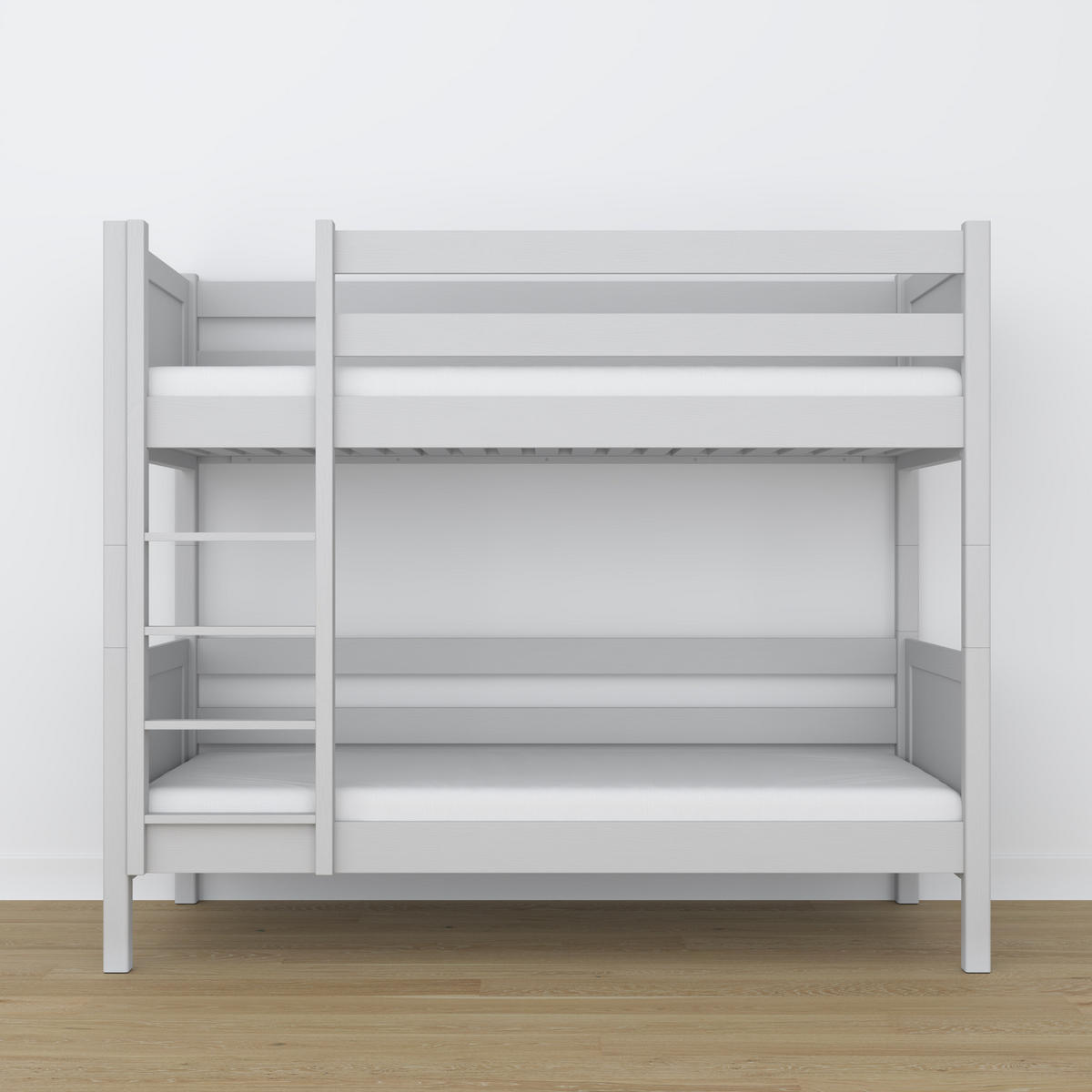 ETAGENBETT N02 Grau 100/200 - Grau, Naturmaterialien/Holz (100/200cm) - N-Wood