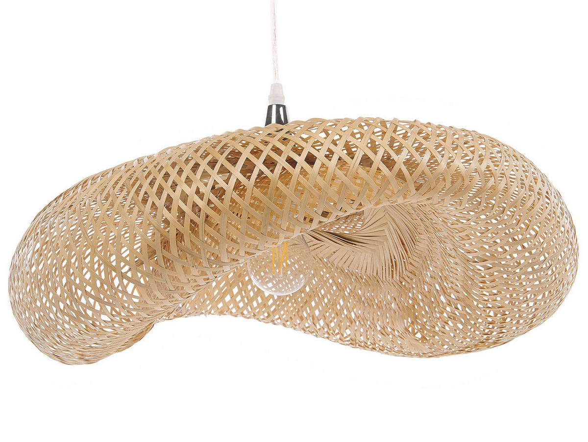 HÄNGELEUCHTE Boyne 80/80/118 cm - Hellbraun, Holz (80/80/118cm) - Beliani