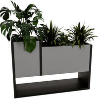 BLUMENKASTEN - Dunkelgrau, Holzwerkstoff (23/45/65cm) - RAUMHIRSCH FURNITURE