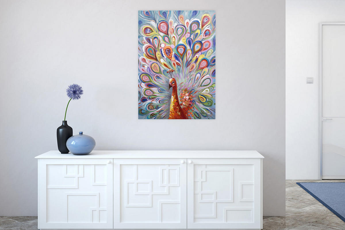 ACRYLBILD HANDGEMALT 70/100 cm - Multicolor, Holz/Textil (70/100cm) - KUNSTLOFT