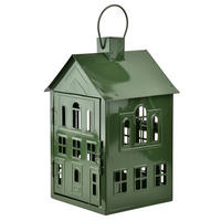 LATERNENHAUS Roger Grün 20,3x20xh33,8 cm Metall - Grün, Metall (20/33.8/20.3cm) - Mondex