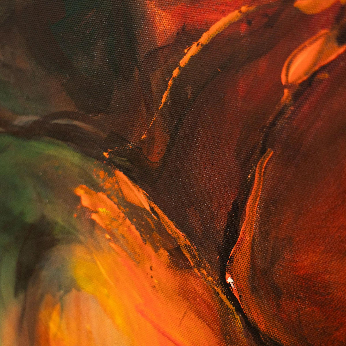 GEMÄLDE Herbsttanz Schattenfugenrahmen Eichefarben 60x40 cm - Eichefarben, Holz (60/40cm) - YS-art gallery