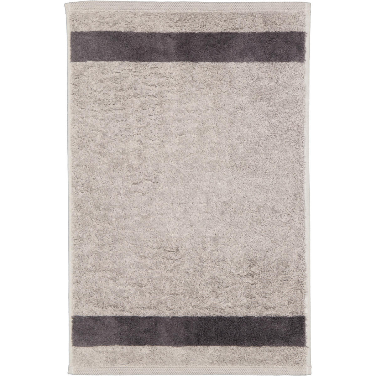 HANDTÜCHER LUXURY DOUBLE 2560 STONE - 77 - Grau, Textil (30/50cm) - Zöllner
