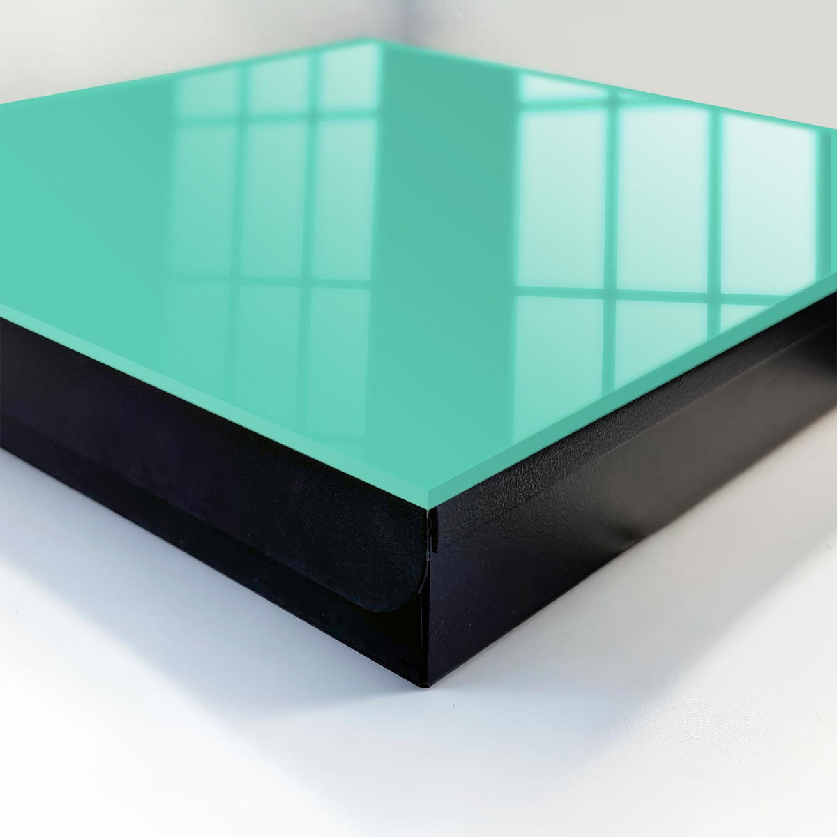 SCHLÜSSELBOX Schwarz 30x30 cm- Türöffnung nach rechts - Starke Minze - Türkis, Metall (30/30/5cm) - TULUP