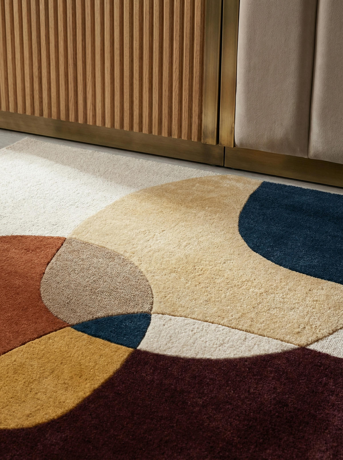 WOLLTEPPICH Abstrakt-Design mit farbakzente AIRE - Multicolor, Textil (200/290cm) - KADIMA DESIGN