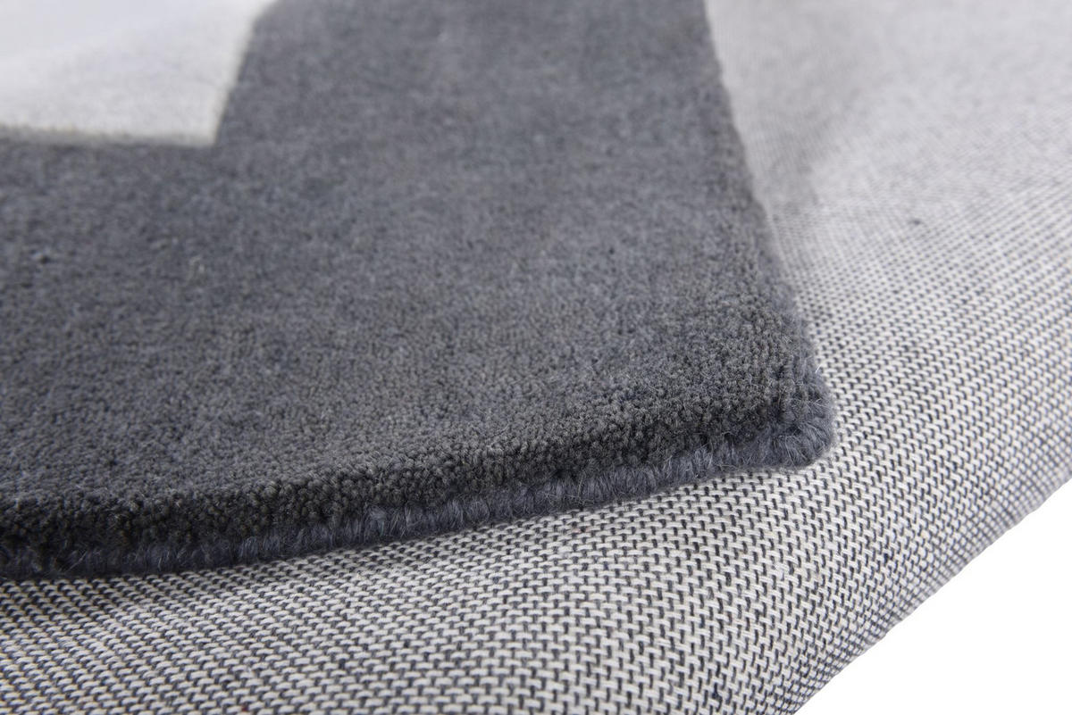 HANDTUFTTEPPICH Royal Ganges 60x90 cm - Silberfarben, Textil (60/90cm) - THEKO