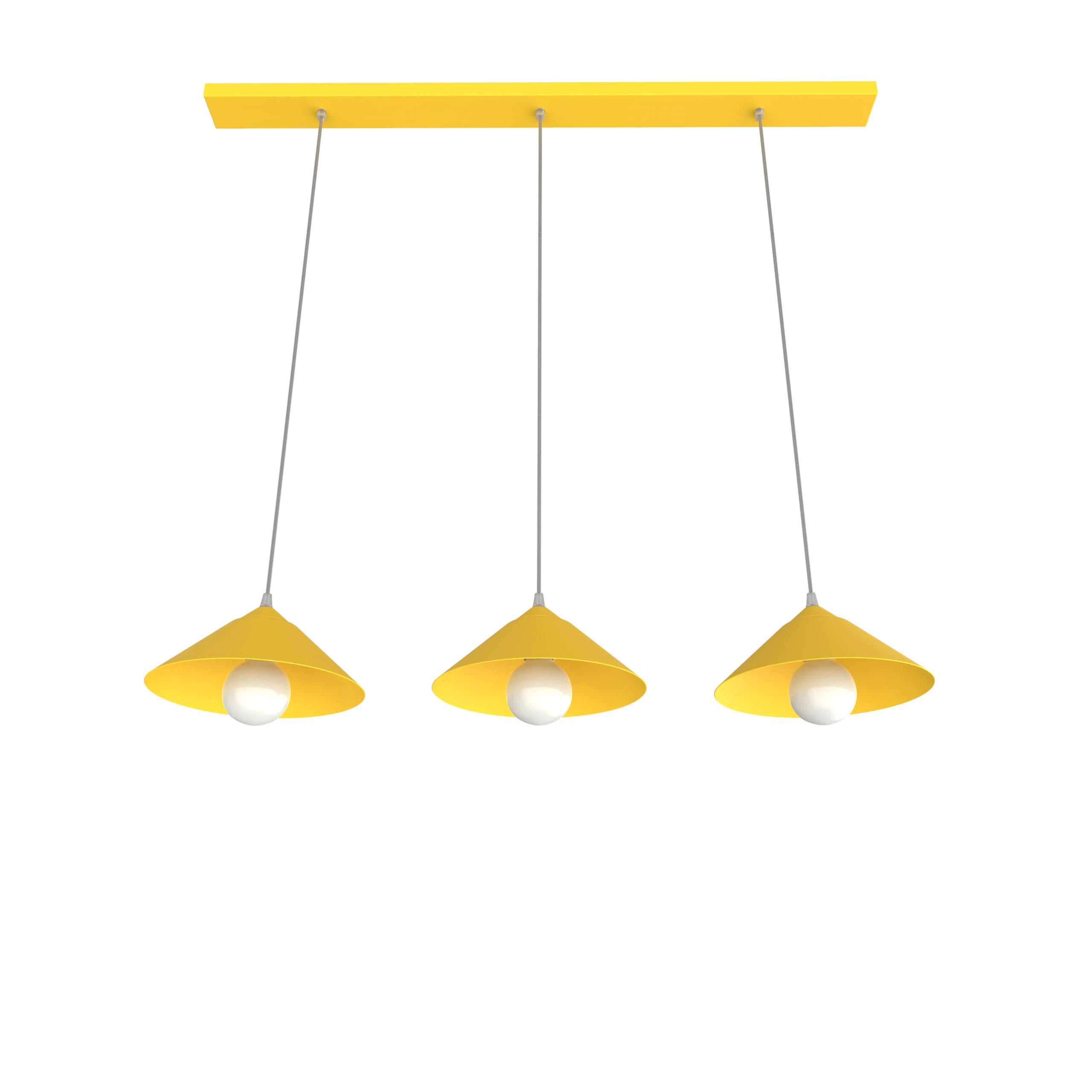 HÄNGELEUCHTE - Gelb, Metall (25/100/120cm) - Lumicom