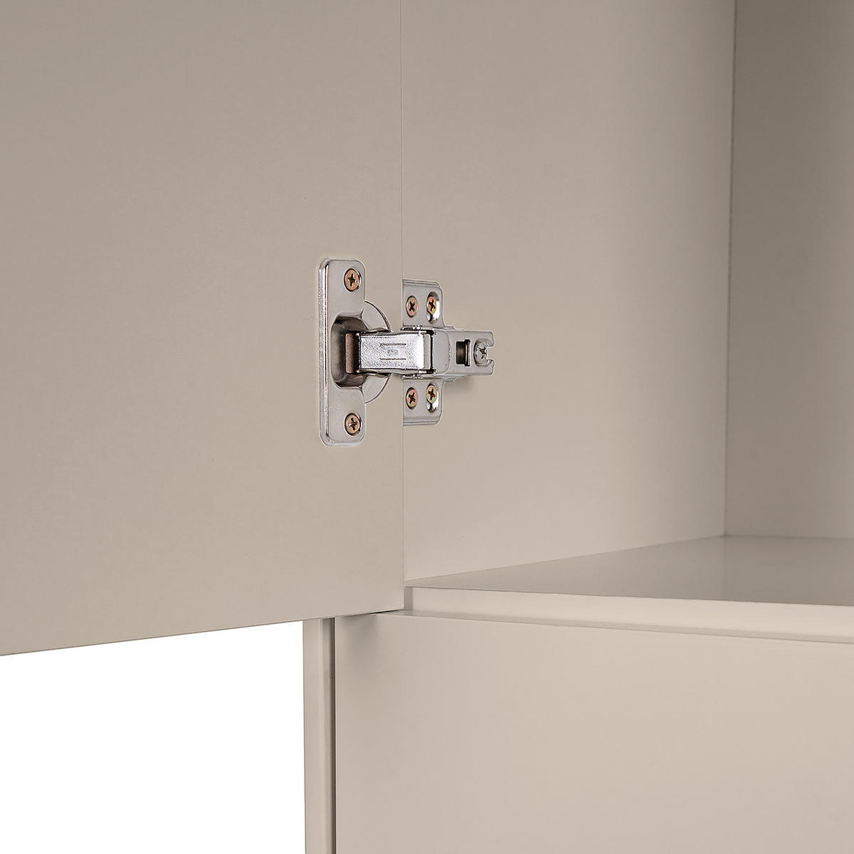 HOCHSCHRANK - Taupe/Eichefarben, Holz/Holzwerkstoff (40/195/32cm) - home24