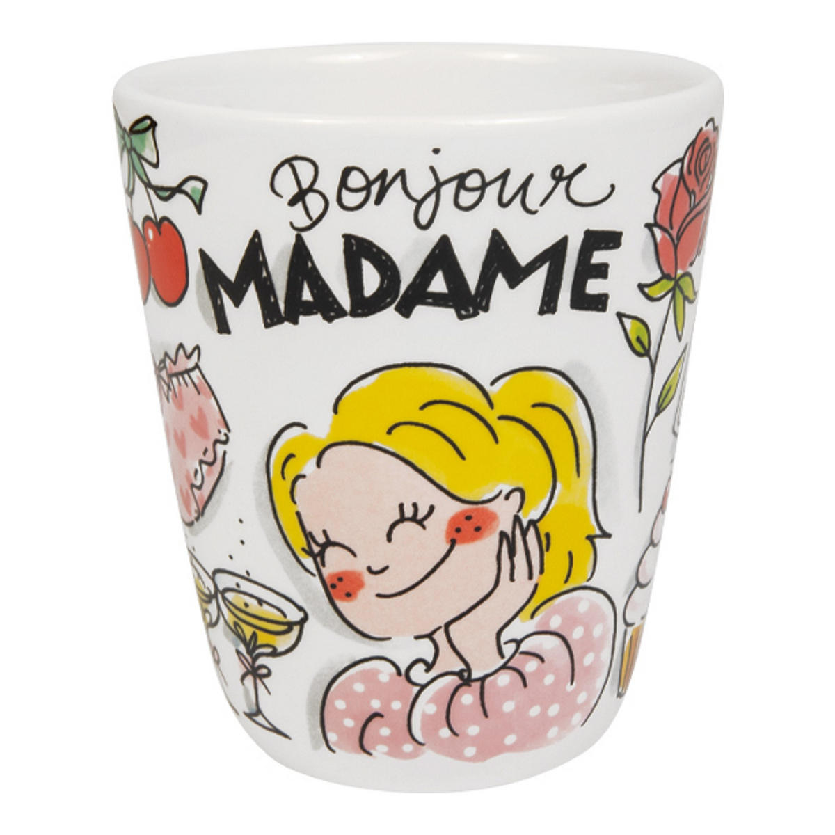 BECHER Valentinstag Madame in Bunt - 350 ml - Multicolor, Keramik (0.35L) - Blond Amsterdam