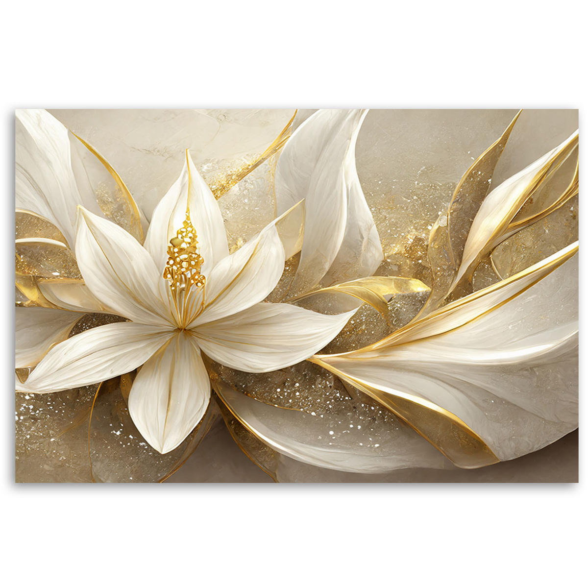 KUNSTDRUCK Gold 90/60 cm - Goldfarben, Textil (90/60cm) - KUNSTLOFT