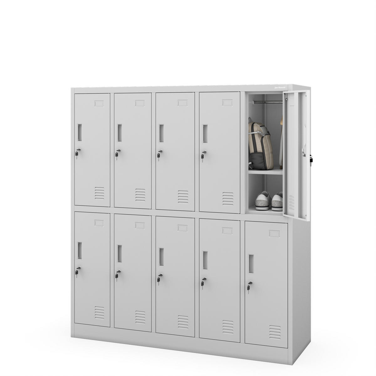 SCHULSCHRANK BARTUS - Grau, Metall (136/150/45cm) - Jan Nowak