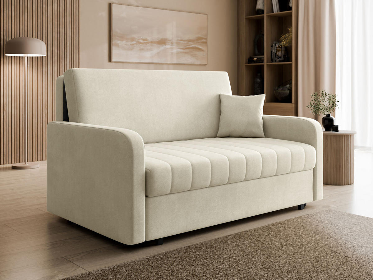 SCHLAFSOFA Viva Silk IV - Schwarz/Naturfarben, Holz/Textil (172/85/98cm) - MIRJAN24