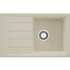 SPÜLBECKEN Kopenhagen Easy, 2-er set Beige 70/44 cm 1 Becken + Ablauf-Set ab 45er Unterschrank - Chromfarben/Beige, Kunststoff (70/20/44cm) - Primagran