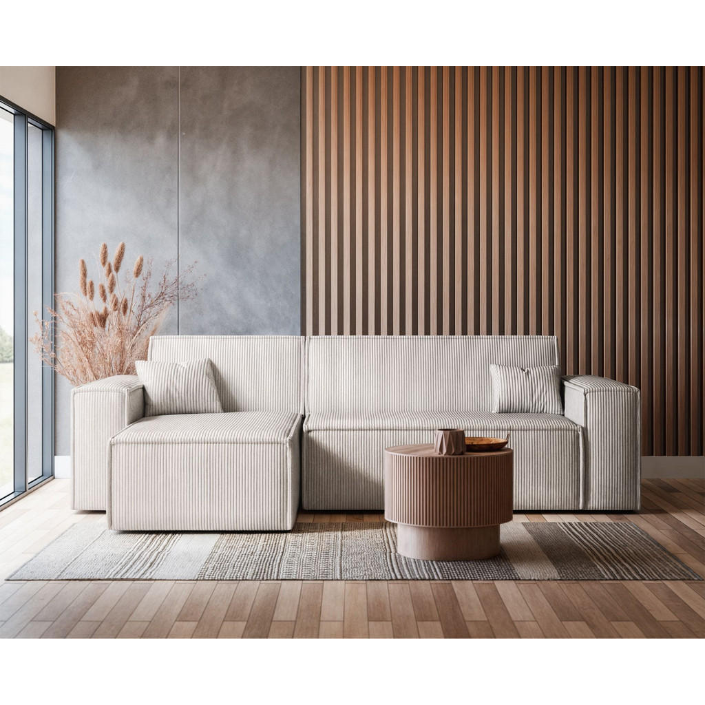 Thumbnail - Selsey Ecksofa, Ecru, Textil, 3-Sitzer, einmalig seitenverkehrt montierbar,L-Form, 244x145 cm, Wohnzimmer, Sofas & Couch...