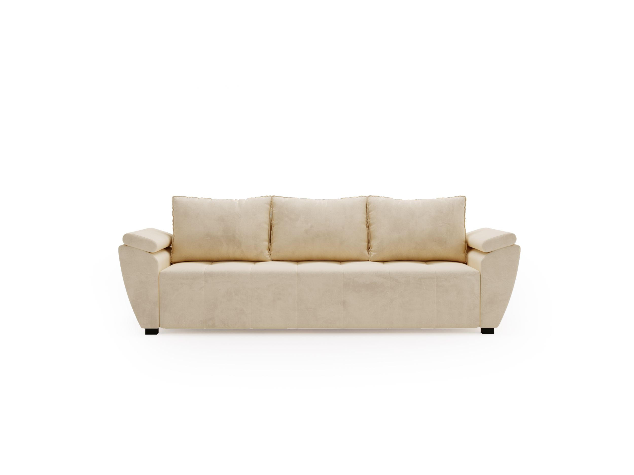 SOFA ZEUS mit Schlaffunktion MONOLITH 02 mit Stauraum - Beige, Textil (80/78/240cm) - Bedante