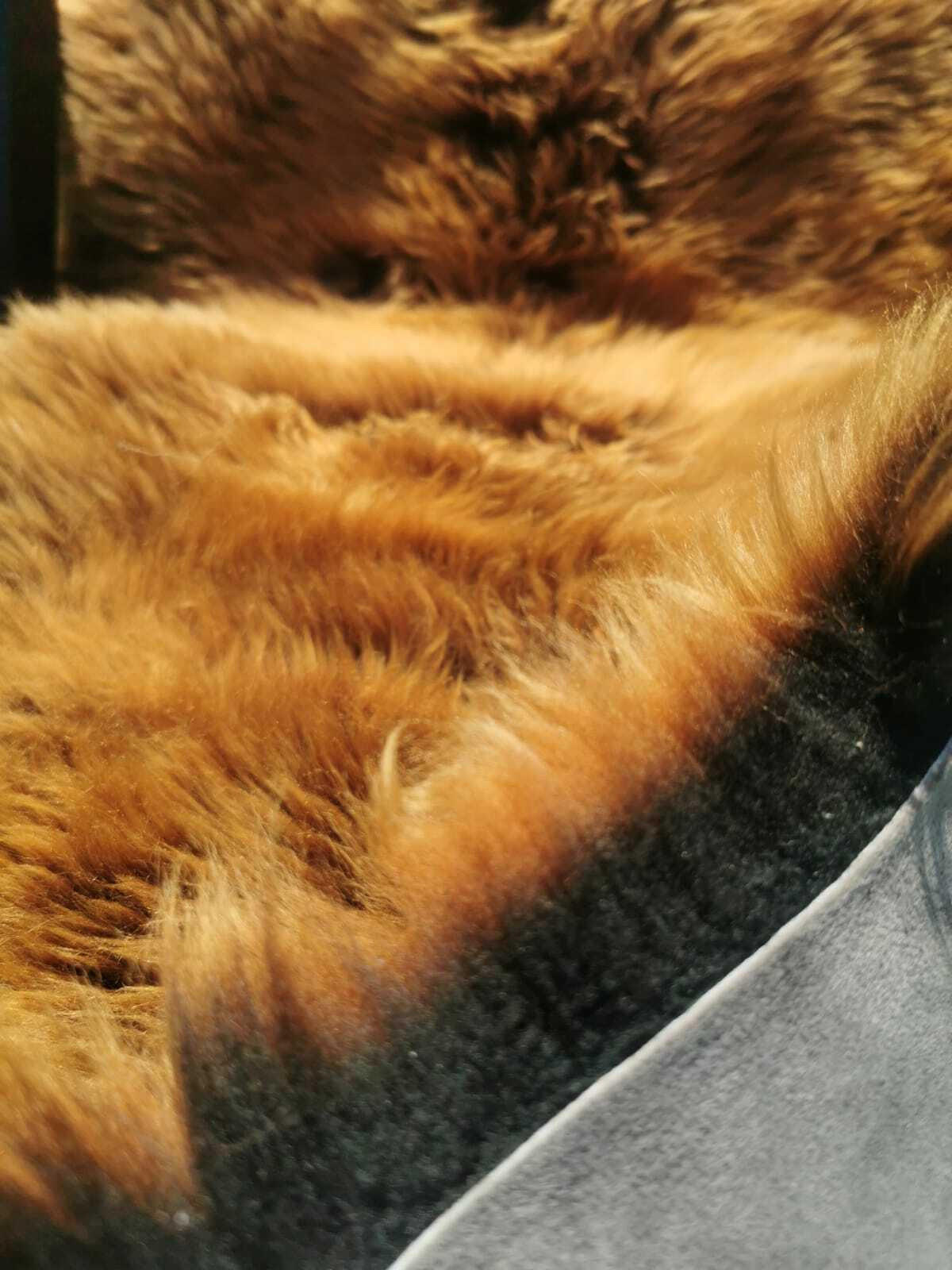 FELL Öko Lammfell Schaffell Gold Braun ca. 115 cm - Goldfarben/Braun, Fell (65/115cm) - Provellus