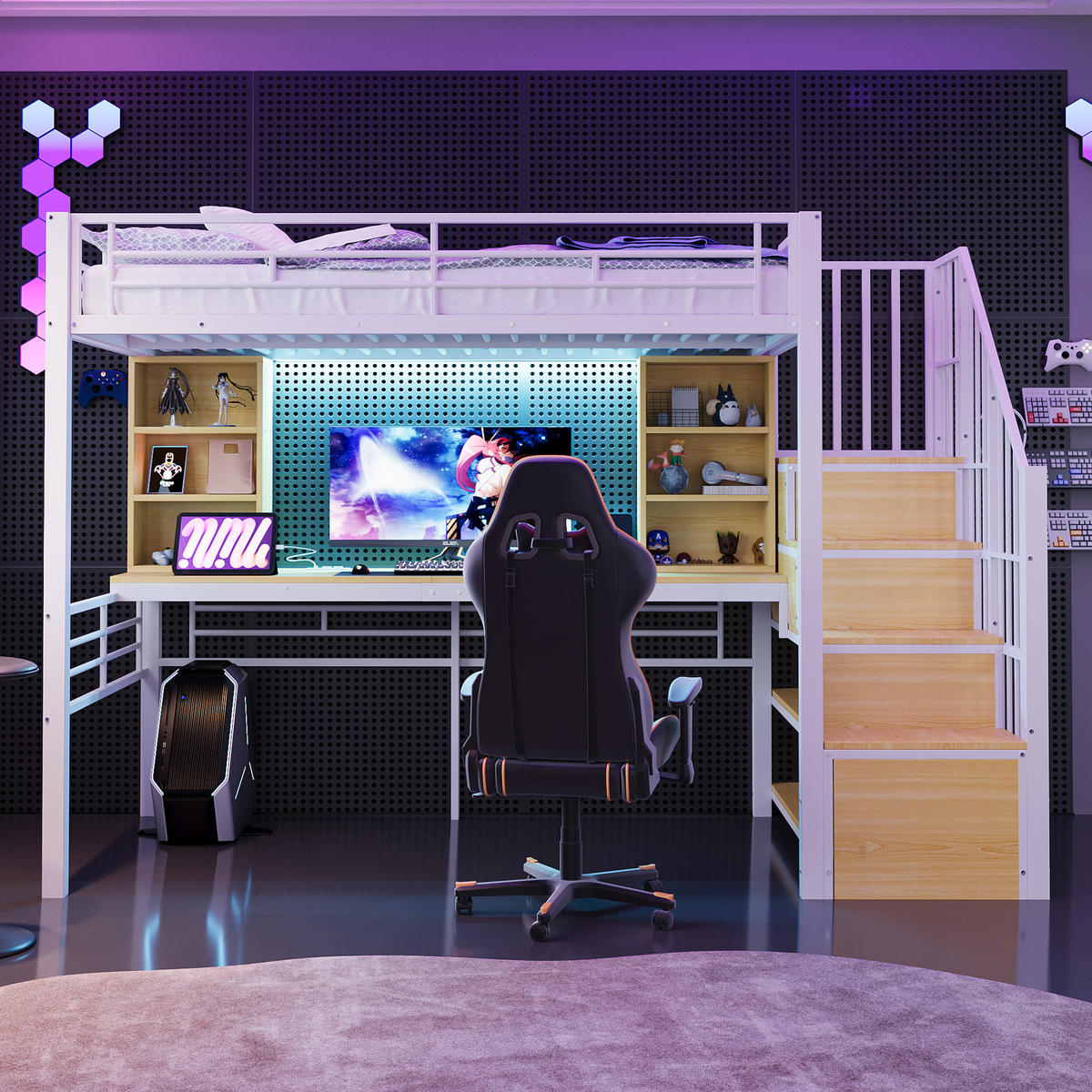 HOCHBETT Eisen 90/200 cm Weiß - Weiß, Holzwerkstoff/Metall - Raumix