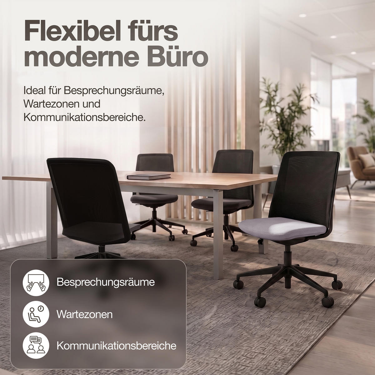 DREHSTUHL Bürostuhl Alassio / Hellgrau - Hellgrau, Textil (56/87/45cm) - ASSMANN