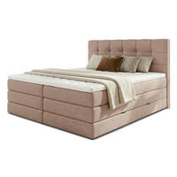 BOXSPRINGBETT Best Max - 160x200 - pink (Inari 52) - Pink/Schwarz, Holz/Holzwerkstoff (160/200cm) - Sofnet