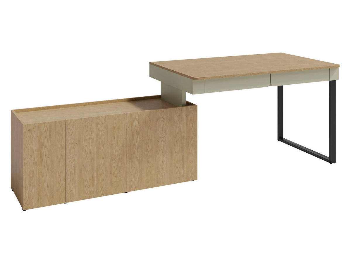 SCHREIBTISCH Luca LC10 - Schwarz/Grün, Holzwerkstoff (63/228/75cm) - MIRJAN24