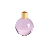KERZENHALTER Dioptrics, Kugel, Kristallglas, Pink, H 9.5 cm - Pink, Glas (12/13/12cm) - Gift Company