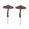 GARTENSTECKER Metall – 2er-Set Pilze Gartendeko in Rostoptik - Rostfarben, Metall (27cm) - Homescapes