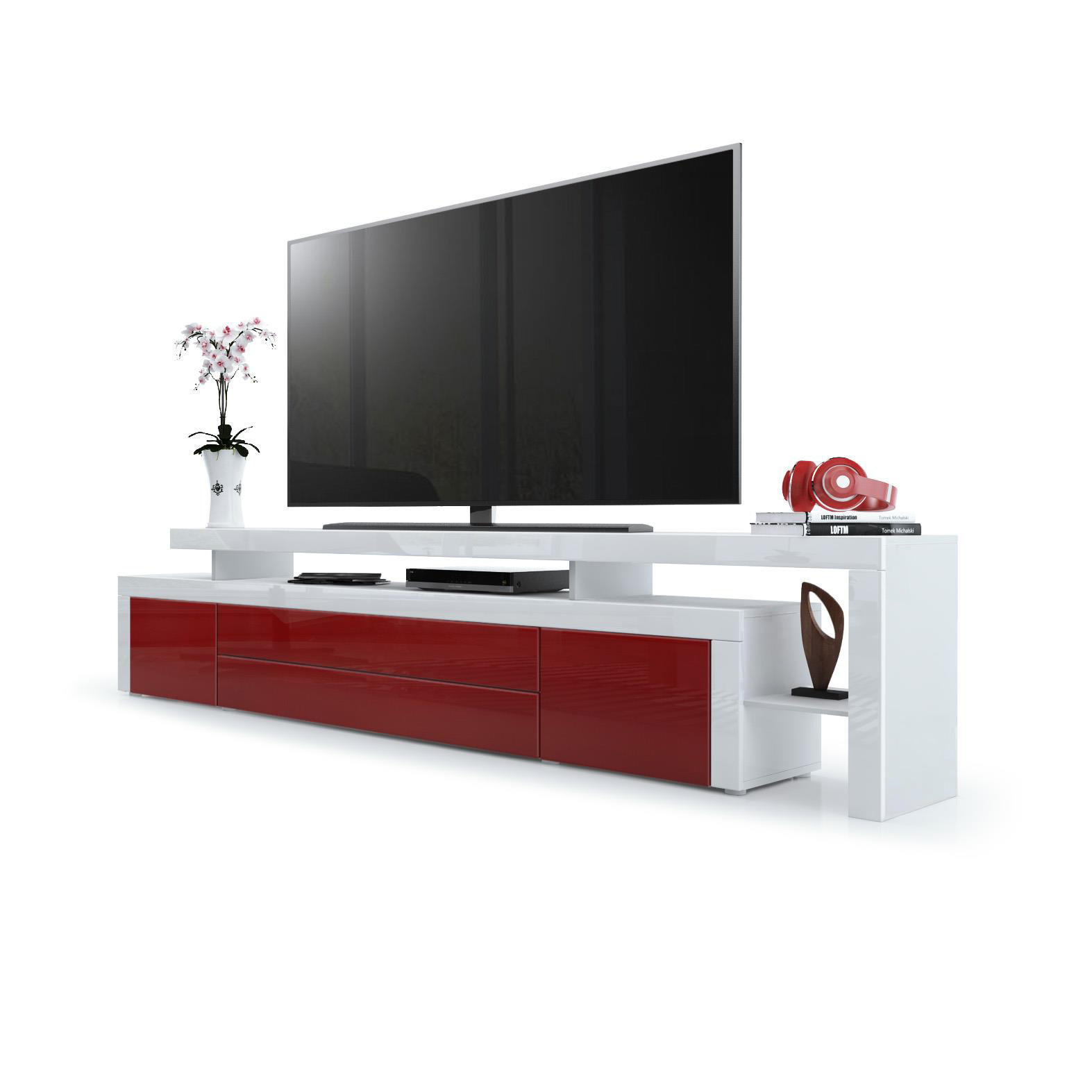 Vladon Lowboard Bordeaux 227x52x35 cm
