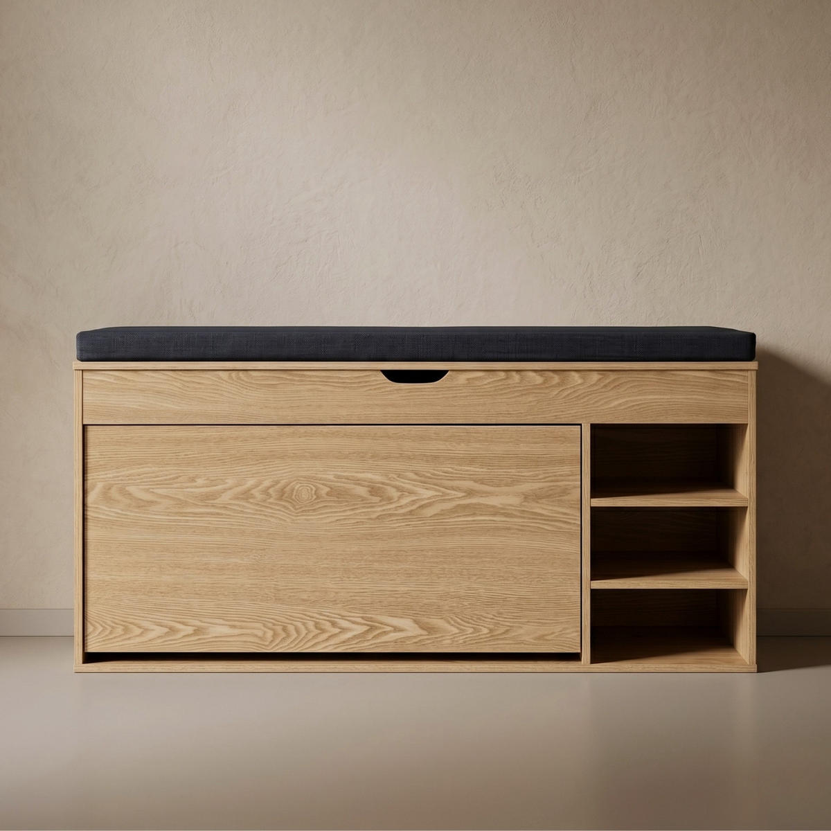 SCHUHSCHRANK mit Sitzfläche Gradia 100/34/53 cm - Braun, Holzwerkstoff (34/53/100cm) - BOXIMO