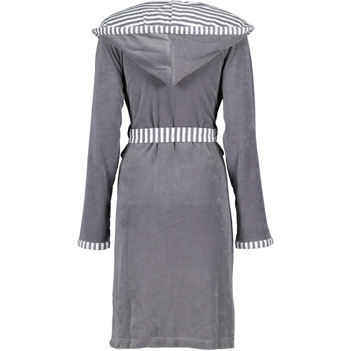 BADEMÄNTEL DAMEN KURZMANTEL MIT KAPUZE JUNO GRAPHIT - 7660 - Grau, Textil (XLnull) - Vossen
