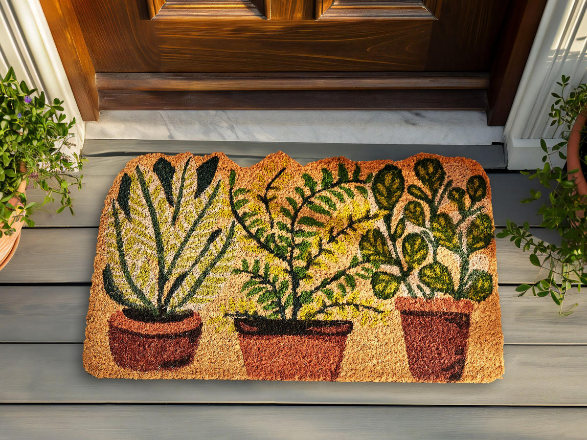 FUSSMATTE Naturfarben 40/60 cm Anamudi - Naturfarben, Naturmaterialien (60/40cm) - Beliani