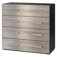 KOMMODE Pavos Eiche sägerau - Eiche San Remo, Holzwerkstoff (76/72/35cm) - Vladon
