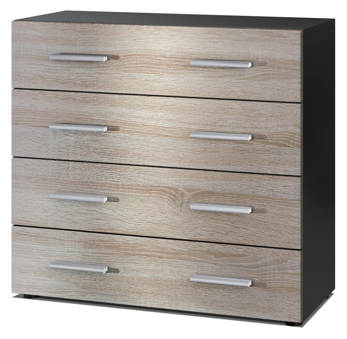 KOMMODE Pavos Eiche sägerau - Eiche San Remo, Holzwerkstoff (76/72/35cm) - Vladon