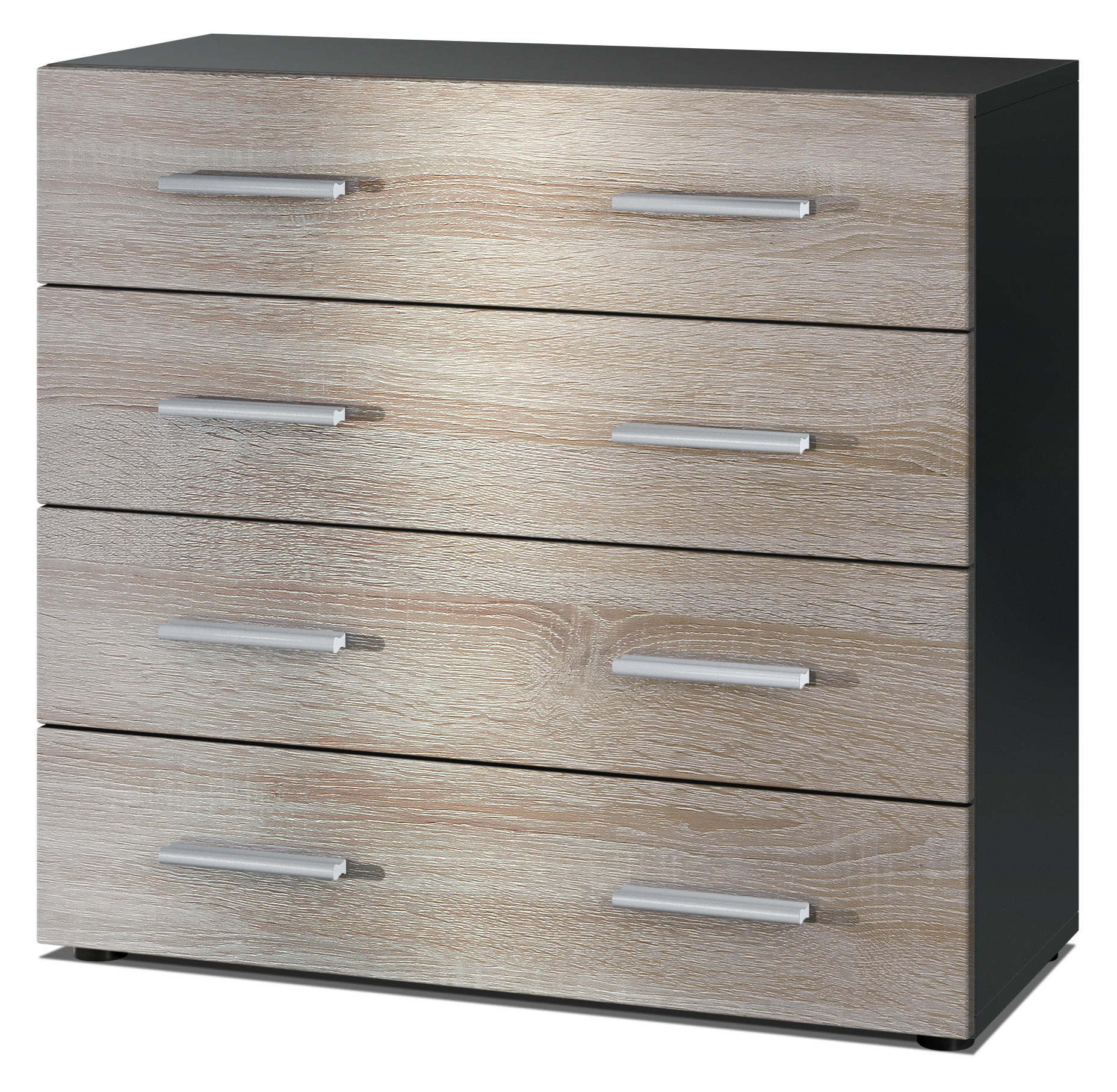 Vladon KOMMODE Eiche San Remo 76cm × 35cm × 72cm
