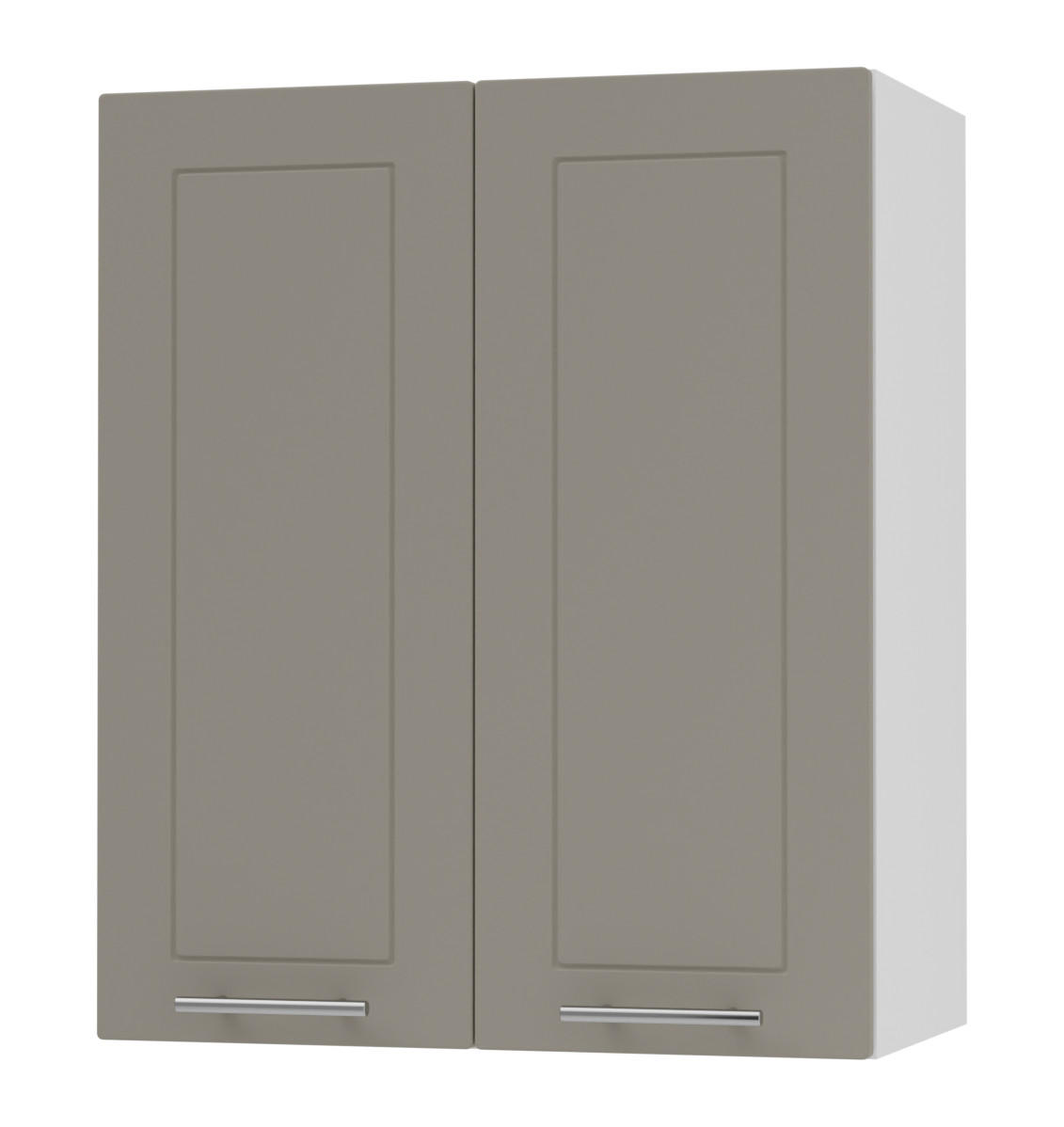 Feldmann-Wohnen Küchenhängeschrank Beige, Weiß 60x72x32.5 cm