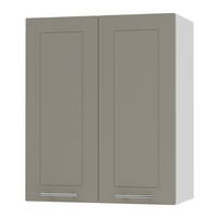 KÜCHENHÄNGESCHRANK Kvantum W3/60 Beige Matt / Weiß Matt 60 / 32,5 / 72cm - Beige/Weiß, Holz/Holzwerkstoff (60/72/32.5cm) - Feldmann-Wohnen
