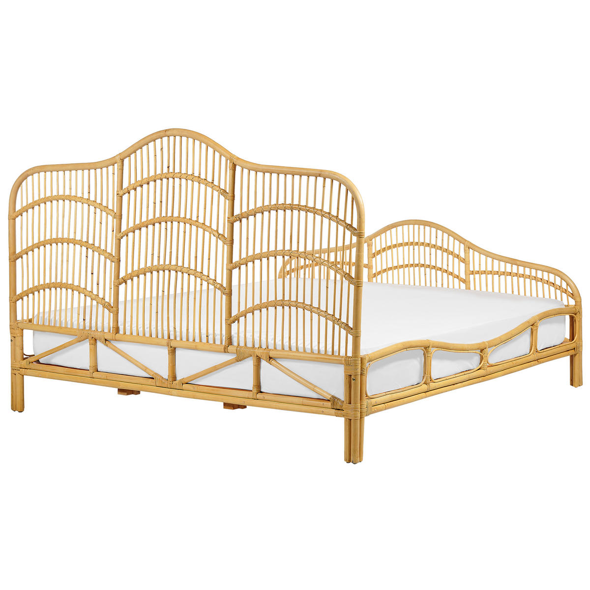 DOPPELBETT 180/200cm Heller Holzfarbton Domeyrot - Hellbraun, Naturmaterialen (180/200cm) - Beliani