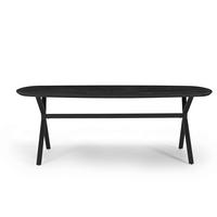ESSTISCH oval aus Mangoholz 220cm, schwarz - Schwarz, Holz (220/100/77cm) - Giga Meubel