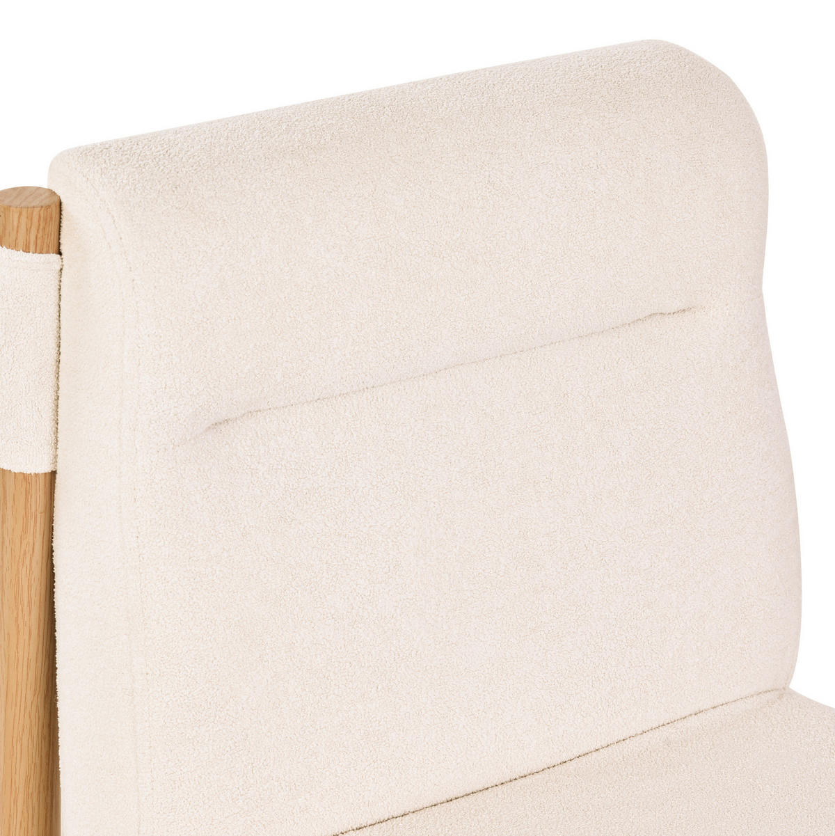ESSZIMMERSTUHL 2er-Set Sherpa Beige Gestell in Eichenholz-Optik - Beige, Holz (52/80.5/46cm) - Meubliv