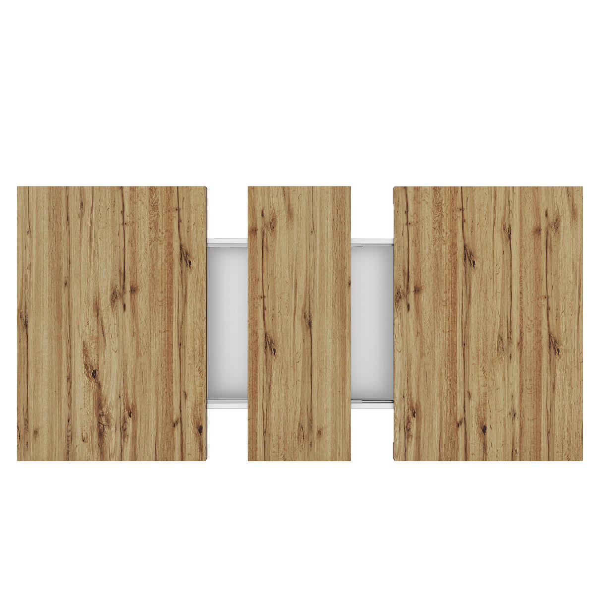 ESSTISCH 80/140/75 cm Weiß aus MDF ausziehbar 110–140 cm mit Stauraum - Weiß, Holzwerkstoff (140/80/75cm) - OKWISH