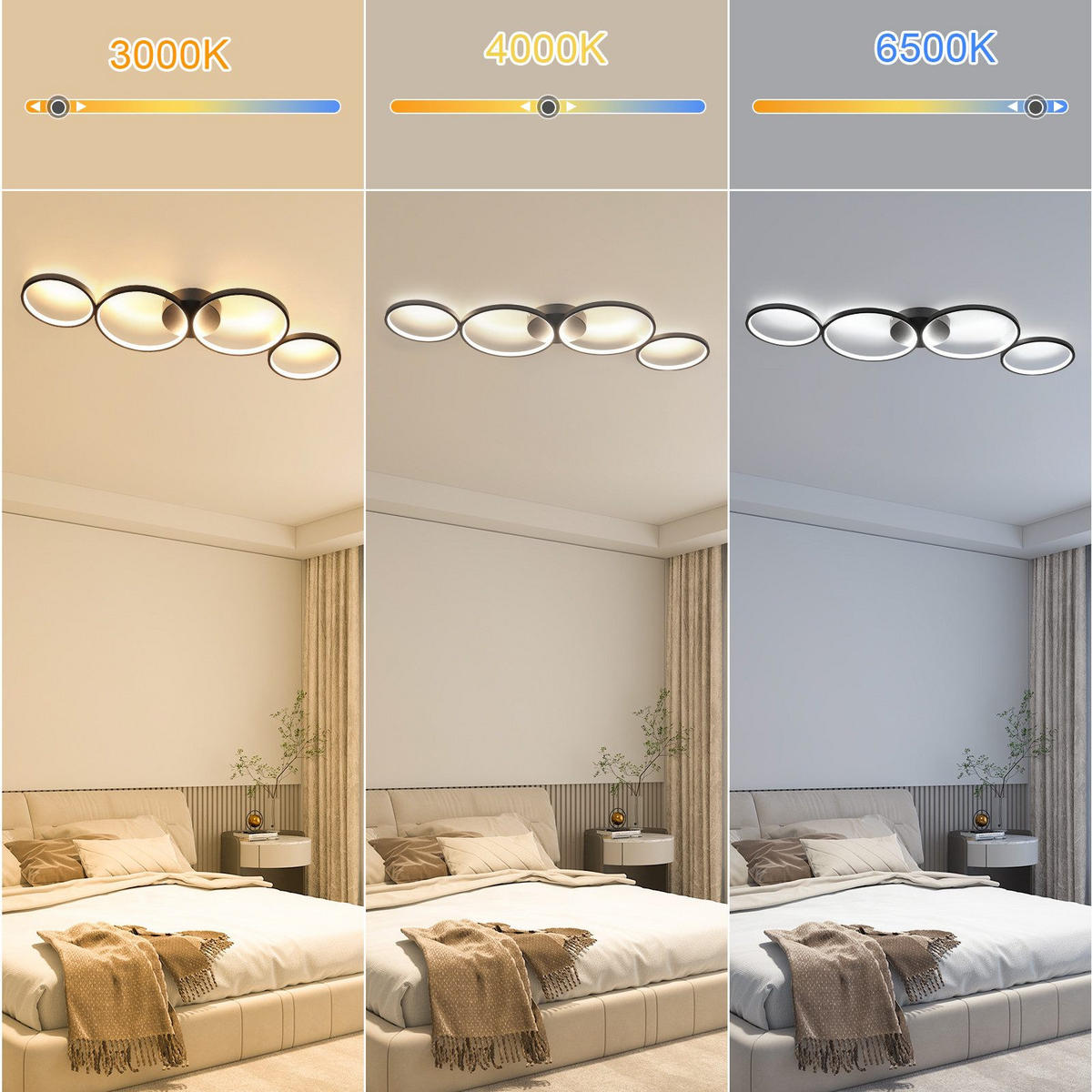 LED-DECKENLEUCHTE Maltby 100/35.5/5.8 cm - Schwarz, Metall (35.5/100/5.8cm) - Nettlife