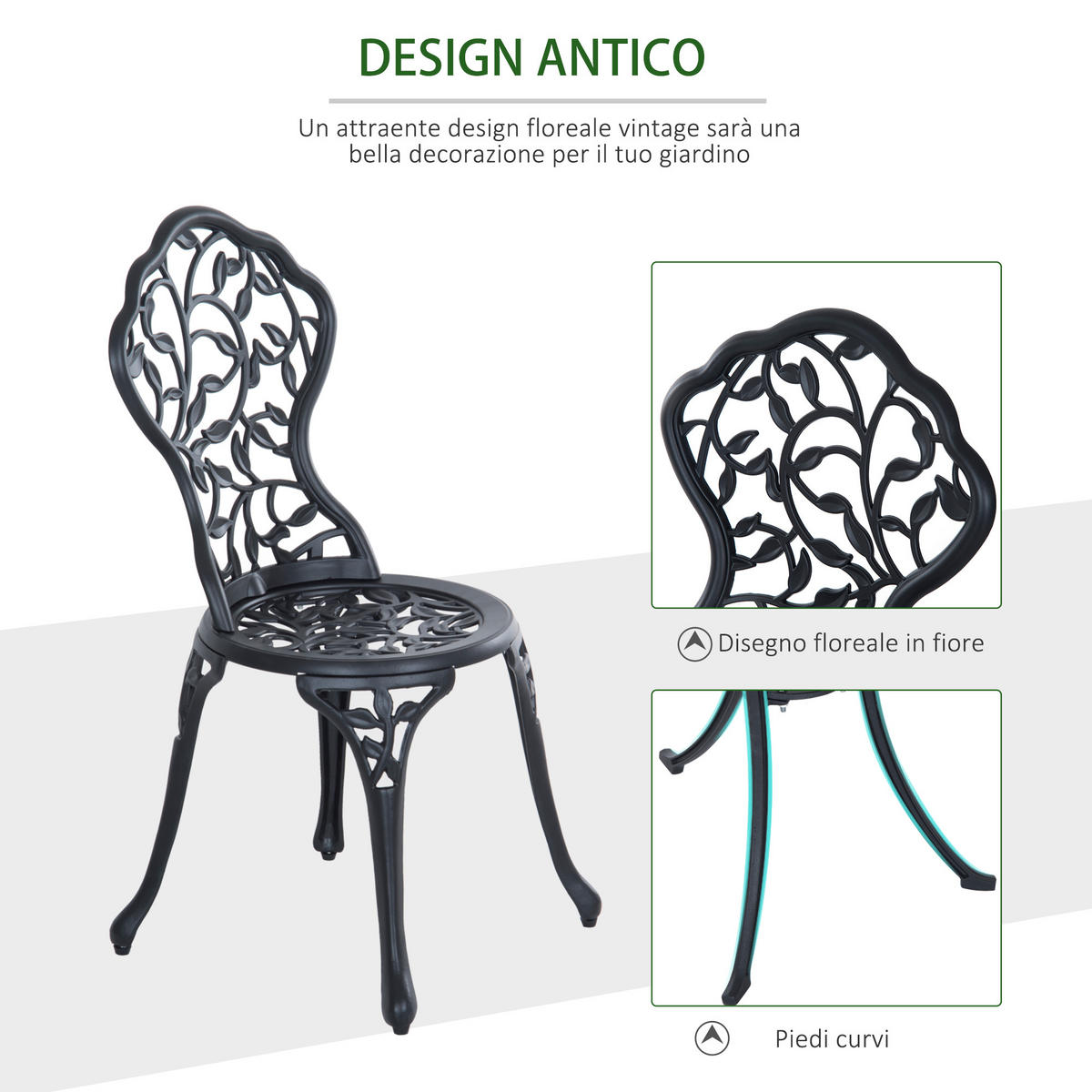 GARTEN-BEISTELLTISCHSET Schwarz 3 Stück - Schwarz, Naturmaterialien (60/60/65cm) - GiPP