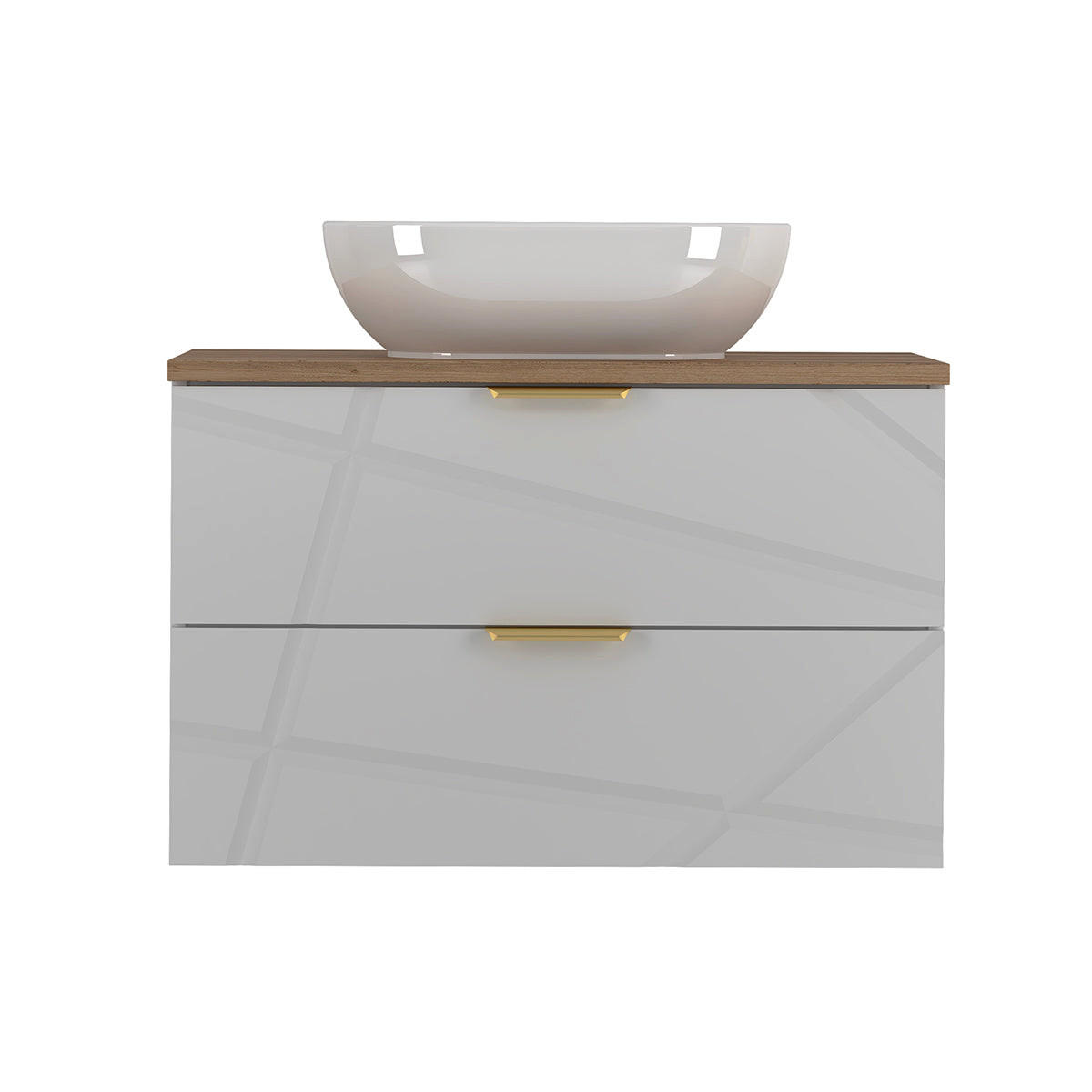 WASCHTISCH 80.6cm Aurora Weiß - Weiß, Holzwerkstoff (80.6/52.2/46.5cm) - Petits-meubles