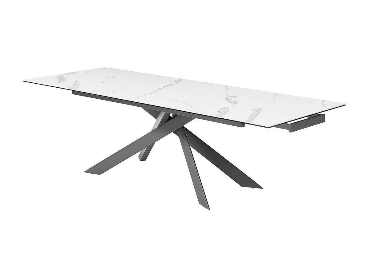 ESSTISCH - 8 Personen, 10 Personen, 12 Personen - glas - weiß Corema - Weiß, Glas/Keramik (100/240/76cm) - Vente-Unique